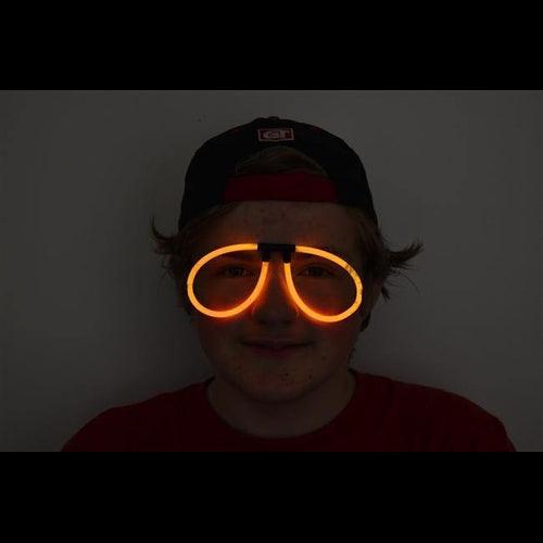 Glow Stick Eyeglasses - Aviator Style (Orange Color, 50 Eyeglasses Per Pack) - Glow-Paradise