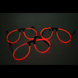 Glow Stick Eyeglasses - Aviator Style (Red Color, 50 Eyeglasses Per Pack) - Glow-Paradise