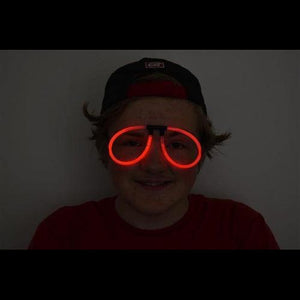 Glow Stick Eyeglasses - Aviator Style (Red Color, 50 Eyeglasses Per Pack) - Glow-Paradise