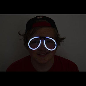 Glow Stick Eyeglasses - Aviator Style (White Color, 50 Eyeglasses Per Pack) - Glow-Paradise