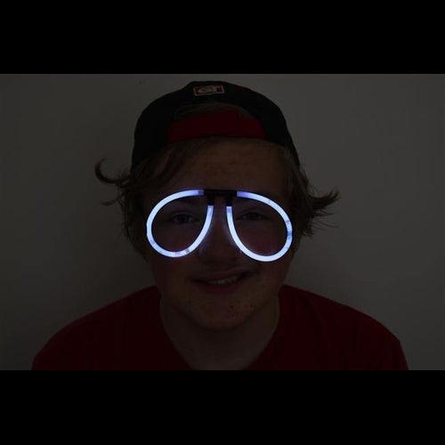 Glow Stick Eyeglasses - Aviator Style (White Color, 50 Eyeglasses Per Pack) - Glow-Paradise