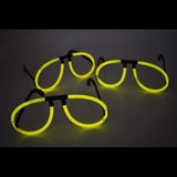 Glow Stick Eyeglasses - Aviator Style (Yellow Color, 50 Eyeglasses Per Pack) - Glow-Paradise