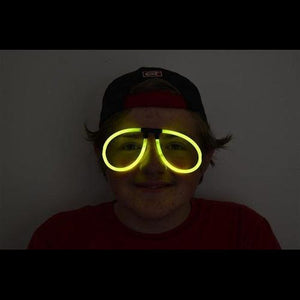 Glow Stick Eyeglasses - Aviator Style (Yellow Color, 50 Eyeglasses Per Pack) - Glow-Paradise
