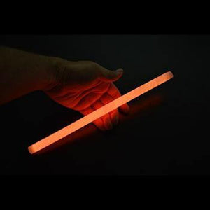 12 Inch Premium Jumbo Glow Sticks (Orange Color, 10 Counts Per Pack) - Glow-Paradise