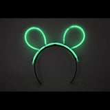 Glow Bunny Ears Headband (Green Color, 33 Headbands Per Pack) - Glow-Paradise