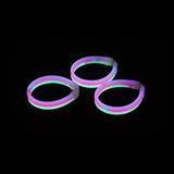 8 Inch Tri-Color Triple Wide Glow Bracelets/Wristbands - Red Green Blue (30 Counts Per Pack) - Glow-Paradise