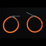 Glow In The Dark Hoop Earrings (Orange Color, 50 Pairs Per Pack) - Glow-Paradise