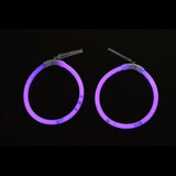 Glow In The Dark Hoop Earrings (Pink Color, 50 Pairs Per Pack) - Glow-Paradise