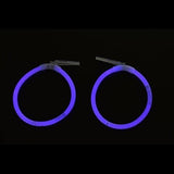 Glow In The Dark Hoop Earrings (Blue Color, 50 Pairs Per Pack) - Glow-Paradise