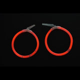 Glow In The Dark Hoop Earrings (Red Color, 50 Pairs Per Pack) - Glow-Paradise