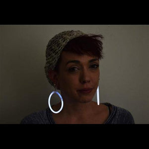 Glow In The Dark Hoop Earrings (White Color, 50 Pairs Per Pack) - Glow-Paradise