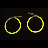 Glow In The Dark Hoop Earrings (Yellow Color, 50 Pairs Per Pack) - Glow-Paradise