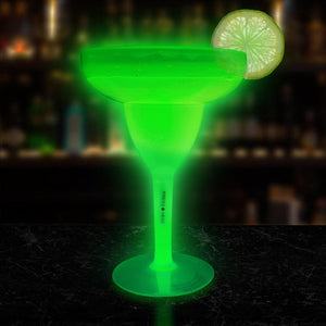 10 Oz Glow In The Dark Margarita Glass (Green Color, 1 Glass Per Pack) - Glow-Paradise