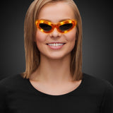 LED Flashing Light Up Sunglasses (Orange Color, 1 Per Pack) - Glow-Paradise