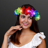 Autumn Festival Harvest Light Up Flower Crown Headband LED (Rainbow Color, 1 Quantity Per Pack) - Glow-Paradise