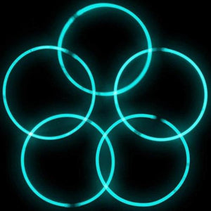 20 Inch Glow Stick Necklaces (Aqua Color, 50 Counts Per Pack) - Glow-Paradise
