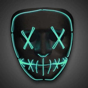 EL Wire Purge Mask (Aqua Color, 1 Mask Per Pack) - Glow-Paradise