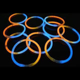 Glow Eyeglasses Bi-Color - Aviator Style- Bi Aqua/Orange (50 Eye Glassess Per Pack) - Glow-Paradise
