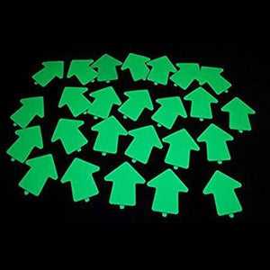 Glow in the Dark 3 inch Vinyl Arrow Stickers (25 Stickers Per Pack) - Glow-Paradise