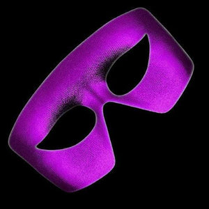 Mardi Gras Masquerade Non Light-up Metallic Mask (Purple Color, 1 Mask Per Pack) - Glow-Paradise