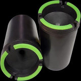 Glow in The Dark Cup Style Jumbo Cigarette Ashtray Black (2 Ashtrays Per Pack) - Glow-Paradise