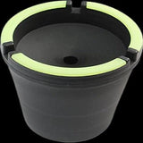 Glow in The Dark Cup Style Jumbo Cigarette Ashtray Black (2 Ashtrays Per Pack) - Glow-Paradise