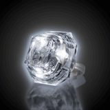 LED Princess Cut Diamond Bling Rings (White Color, 24 Rings Per Pack) - Glow-Paradise