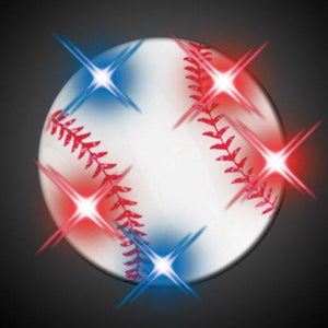Baseball Flashing Body Light Lapel Pins (1 Per Pack) - Glow-Paradise