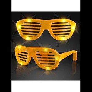LED Light Up Hip Hop Shutter Shades Sunglasses (Orange Color, 1 Per Pack) - Glow-Paradise