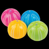 5 Inch Glow In The Dark Mini Beach Balls Striped Inflatable (12 Balls Per Pack) - Glow-Paradise