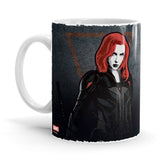 Black Widow: Illustration - Marvel Ceramic Home Kitchen Drinking Coffee Milk Mug (350ml/11oz, Made in USA) - Glow-Paradise