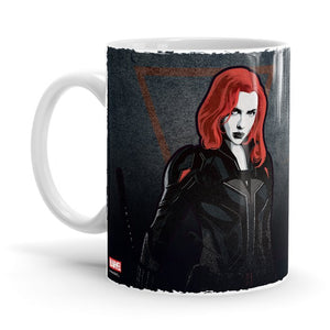 Black Widow: Illustration - Marvel Ceramic Home Kitchen Drinking Coffee Milk Mug (350ml/11oz, Made in USA) - Glow-Paradise