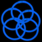 8 Inch Premium Glow Stick Bracelets (Blue Color, 100 Counts Per Pack) - Glow-Paradise