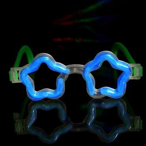 Glow Star Shaped Eye Glasses (Blue Color, 12 Eye Glassess Per Pack) - Glow-Paradise
