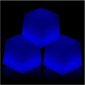 Glow In The Dark Ice Cubes (Blue Color, 24 Cubes Per Pack) - Glow-Paradise