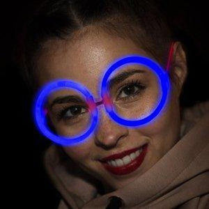 Round Glow Eyeglasses (Blue Color, 50 Count Per Pack) - Glow-Paradise