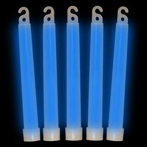 6 Inch Ultra-Bright Emergency 12 Hours Industrial Grade Glow Sticks (Blue Color, 12 Count Per Pack) - Glow-Paradise