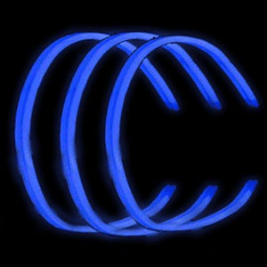 22 Inch Twister Glow Stick Necklaces (Blue Color, 25 Count Per Pack) - Glow-Paradise