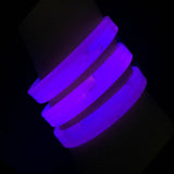 9 Inch Triple Wide Glow Bracelets/Wristbands (Blue Color, 25 Counts Per Pack) - Glow-Paradise