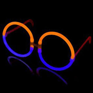 Glow Eyeglasses - Round - Bi Blue/Orange (50 Eye Glassess Per Pack) - Glow-Paradise