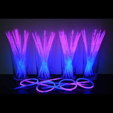 8 Inch Premium Glow Stick Bracelets - Bi Color - Blue/Pink (100 Counts Per Pack) - Glow-Paradise