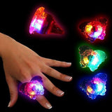 LED Jelly Butterfly Rings (Assorted Colors, 24 Rings Per Pack) - Glow-Paradise