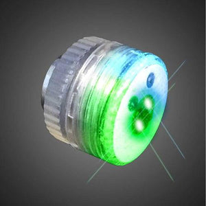 LED Flashing Button Body Lights (Blue/Green Color, 1 Per Pack) - Glow-Paradise