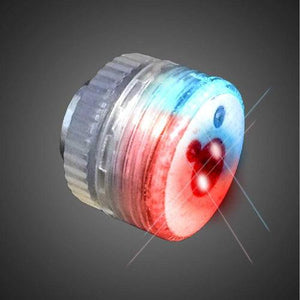 LED Flashing Button Body Lights (Blue/Red Color, 1 Per Pack) - Glow-Paradise