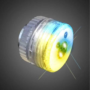 LED Flashing Button Body Lights (Blue/Yellow Color, 1 Per Pack) - Glow-Paradise