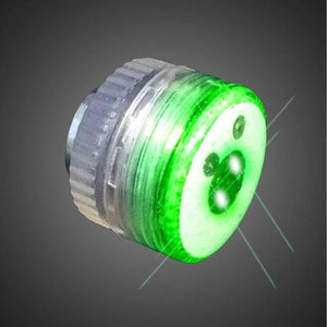 LED Flashing Button Body Lights (Green Color, 1 Per Pack) - Glow-Paradise