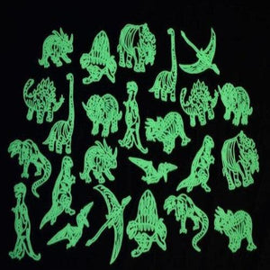 Glow in the Dark Dinosaurs (24 Stickers Per Pack) - Glow-Paradise