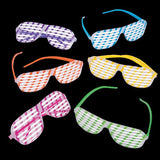 Bright Color Glow in the Dark Shutter Glasses Child (12 Glasses Per Pack) - Glow-Paradise