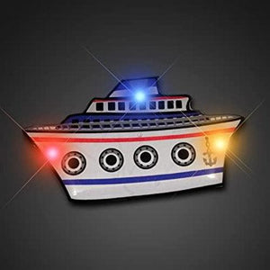 LED Cruise Ship Flashing Body Light Lapel Pins (1 Per Pack) - Glow-Paradise
