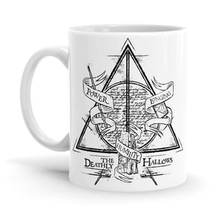 Deathly Hallows - Harry Potter Ceramic Home Kitchen Drinking Coffee Milk Mug (350ml/11oz, Made in USA) - Glow-Paradise